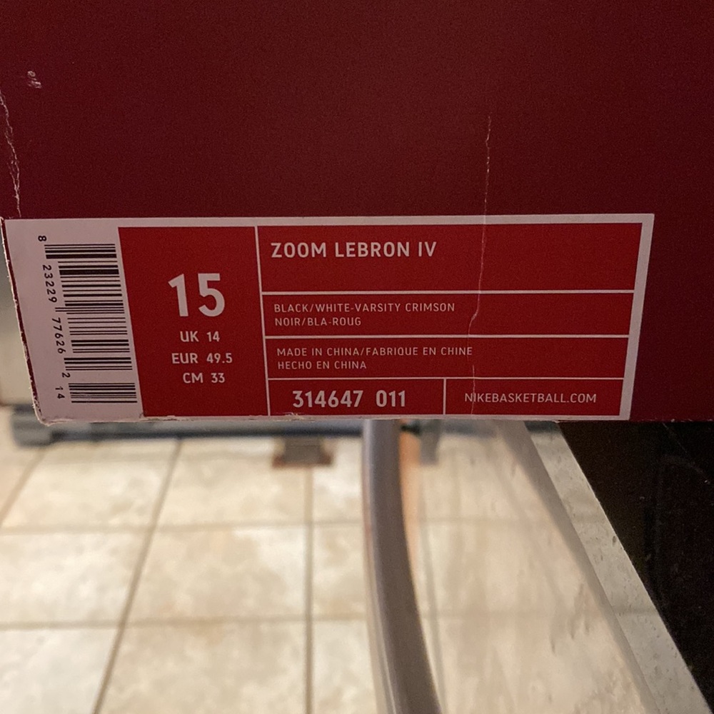Nike Lebron Zoom Lebron IV high top sneakers. Sz 15. New - Picture 2 of 7